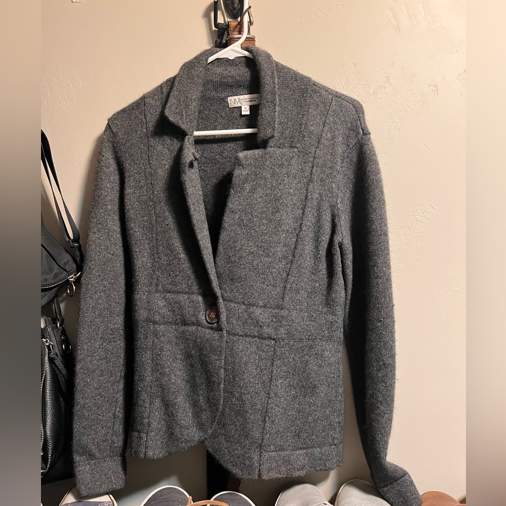 Neiman Marcus Charcoal Cashmere Knit